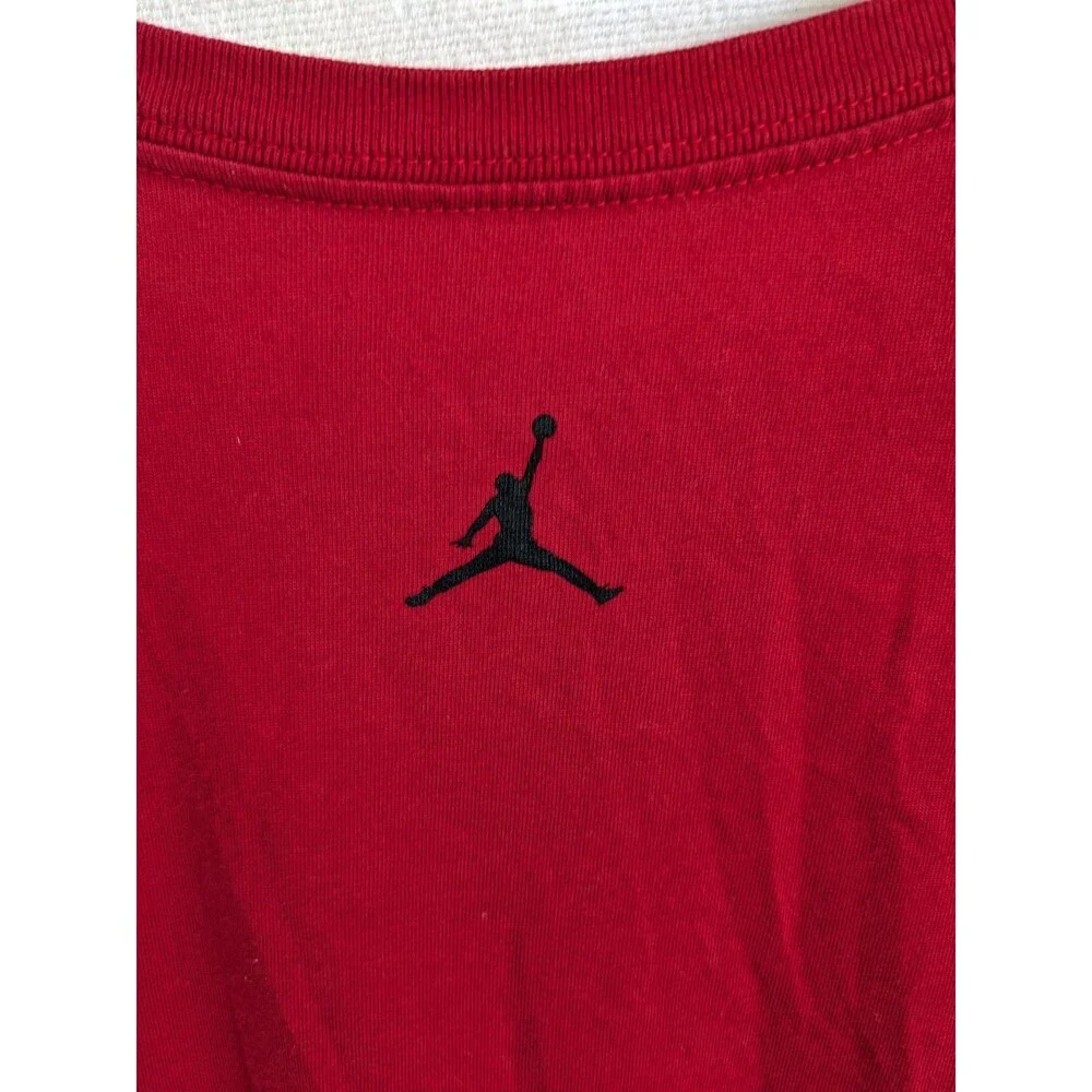 Nike Jordan Shirt Mens XL Red Michael Jordan Photo Tee Jumpman Air NBA Dri-Fit